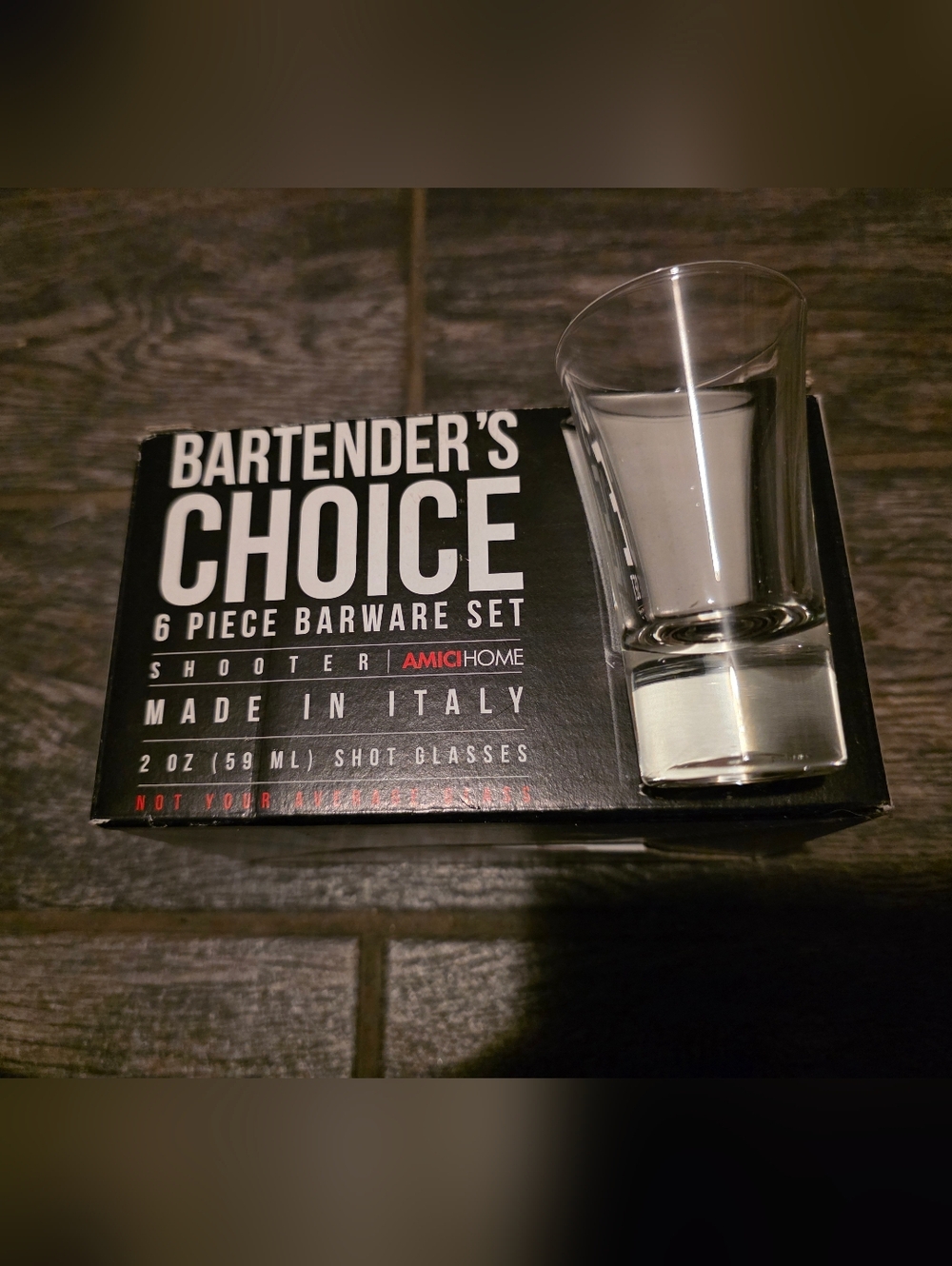 Bartender's Choice Shooter Shot Glass Set - Clear Glass
